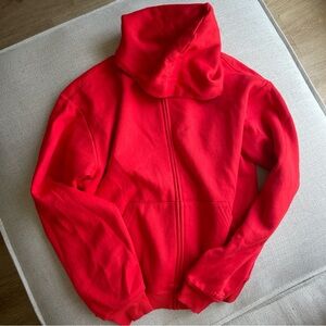 SKIMS Red Women's Zip Up Hoodie